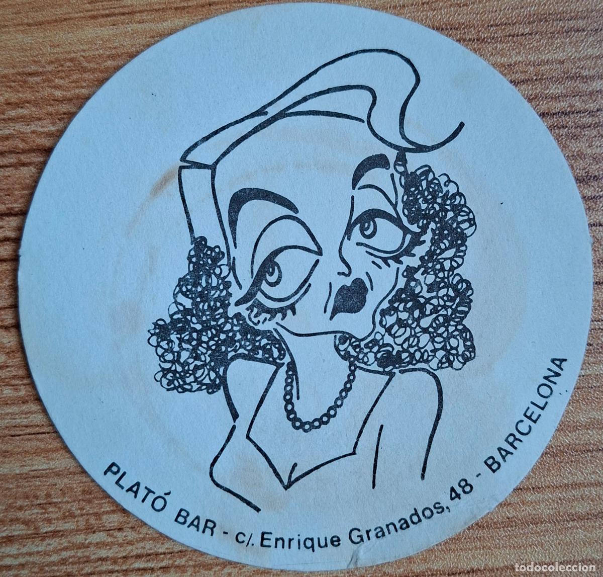 Otros Art&iacute;culos de Coleccionismo en Papel: Posavasos Plat&oacute; Bar - Bette Davis - Barcelona