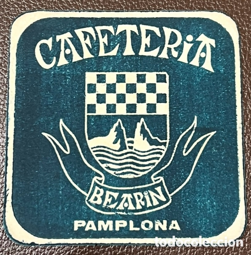 Otros Art&iacute;culos de Coleccionismo en Papel: Posavasos. Cafeteria BEARIN. Pamplona. A&ntilde;os 70.