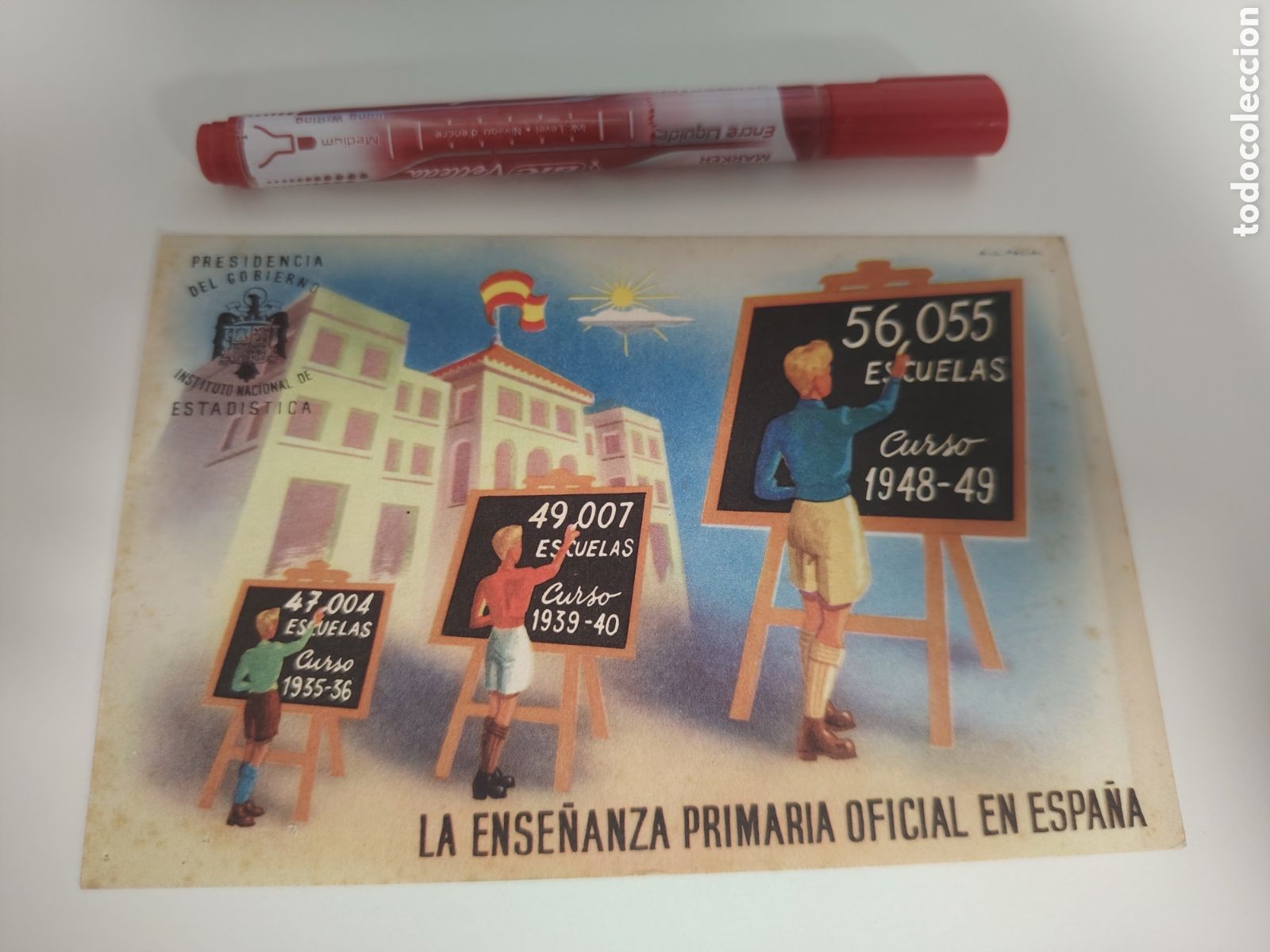 Otros Art&iacute;culos de Coleccionismo en Papel: Tarjetas postales Presidencia de Gobierno -Instituto Nacional de Estad&iacute;stica. 1949