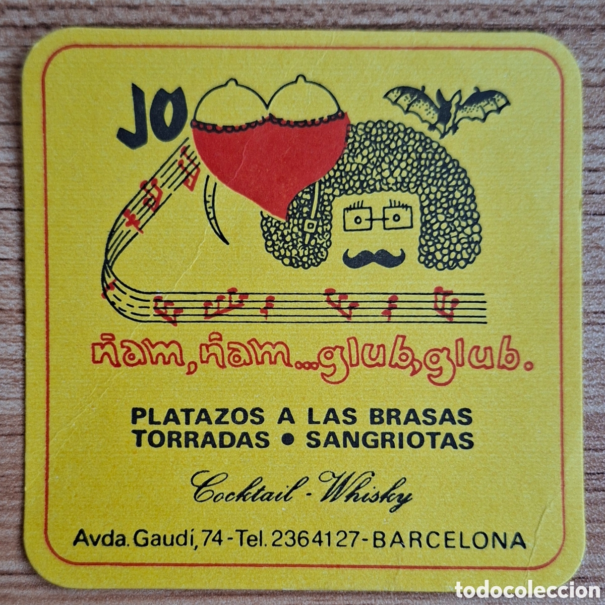 Otros Art&iacute;culos de Coleccionismo en Papel: Posavasos &Ntilde;am, &ntilde;am... glub, glub / Braser&iacute;a Cal Ram&oacute;n - Barcelona