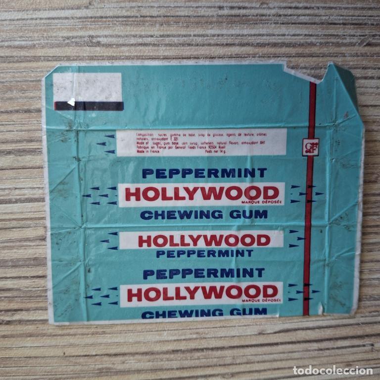 Otros Art&iacute;culos de Coleccionismo en Papel: Envoltura de chicle Hollywood (Peppermint). Francia 1970-80s