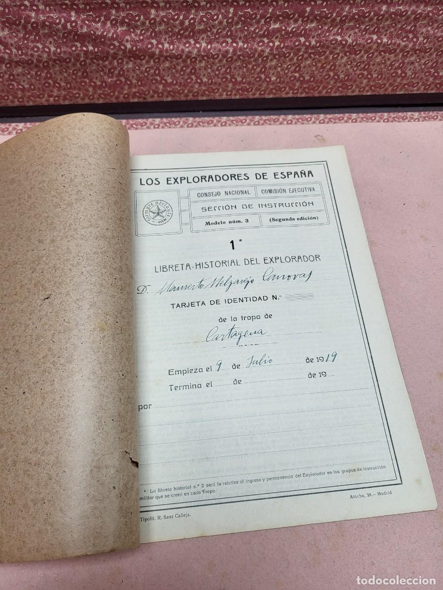 Otros Art&iacute;culos de Coleccionismo en Papel: LIBRETA HISTORIAL BOY SCOUT EXPLORADORES CARTAGENA MURCIA MELGAREJO CANOVAS 1919