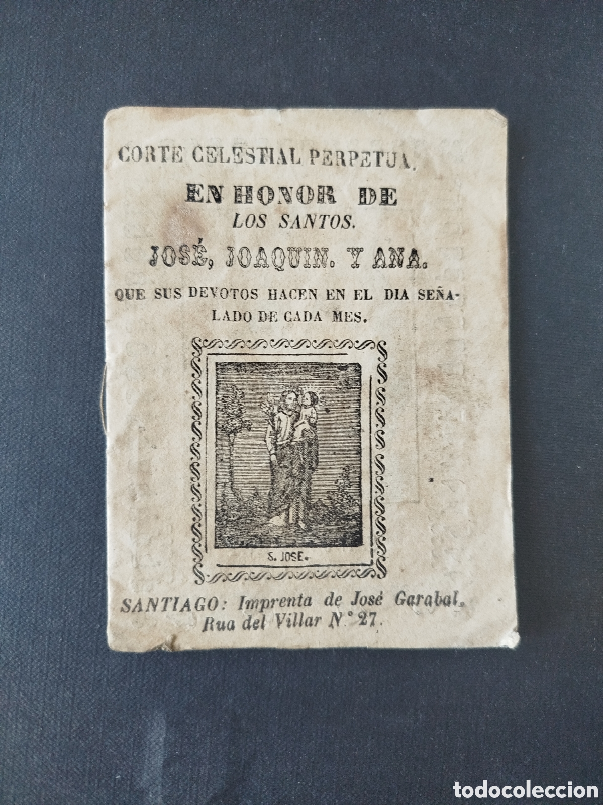 Otros Art&iacute;culos de Coleccionismo en Papel: CORTE CELESTIAL PERPETUA EN HONOR DE LOS SANTOS JOS&Eacute;, JOAQU&Iacute;N Y ANA. SANTIAGO 1859