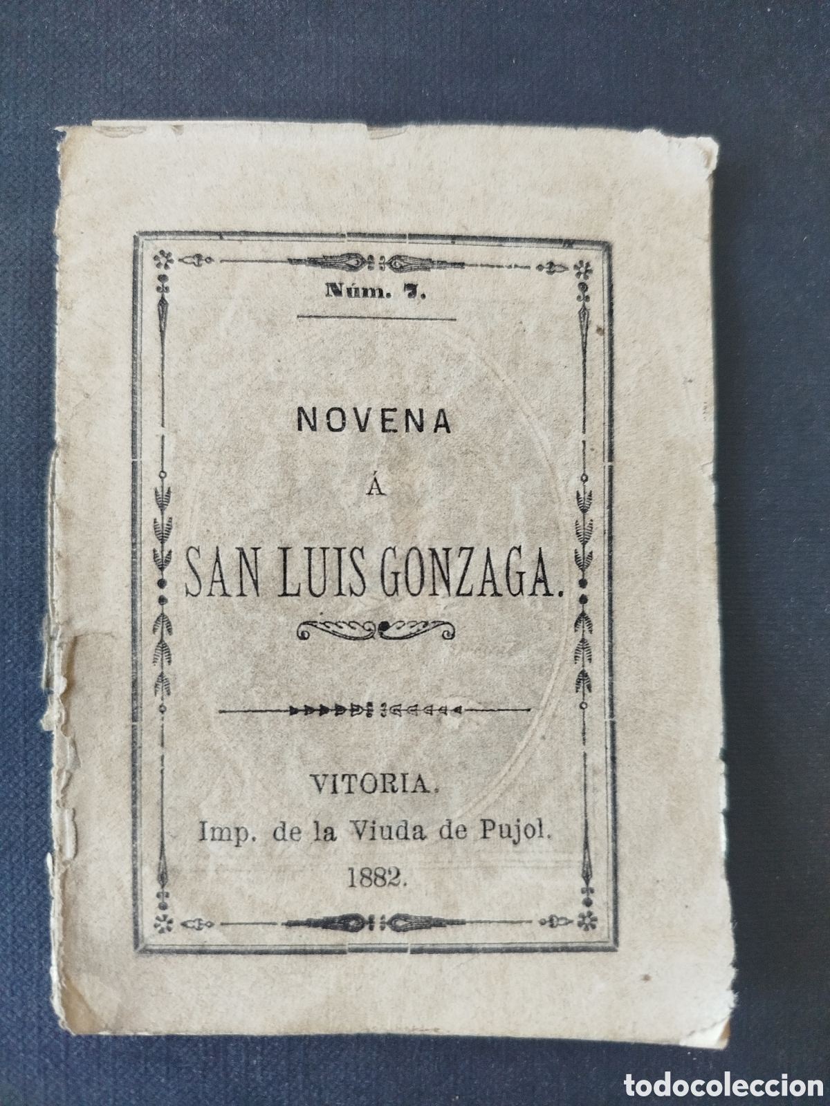 Otros Art&iacute;culos de Coleccionismo en Papel: NOVENA A SAN LUIS GONZAGA. VITORIA 1882