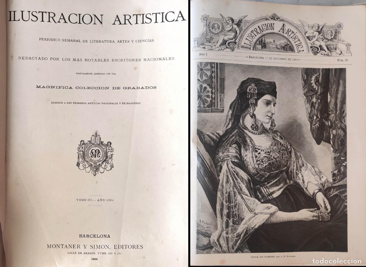 Otros Art&iacute;culos de Coleccionismo en Papel: Revista Ilustraci&oacute;n Art&iacute;stica. A&ntilde;os 1882 y 1884. Montaner y Sim&oacute;n &ndash; Barcelona