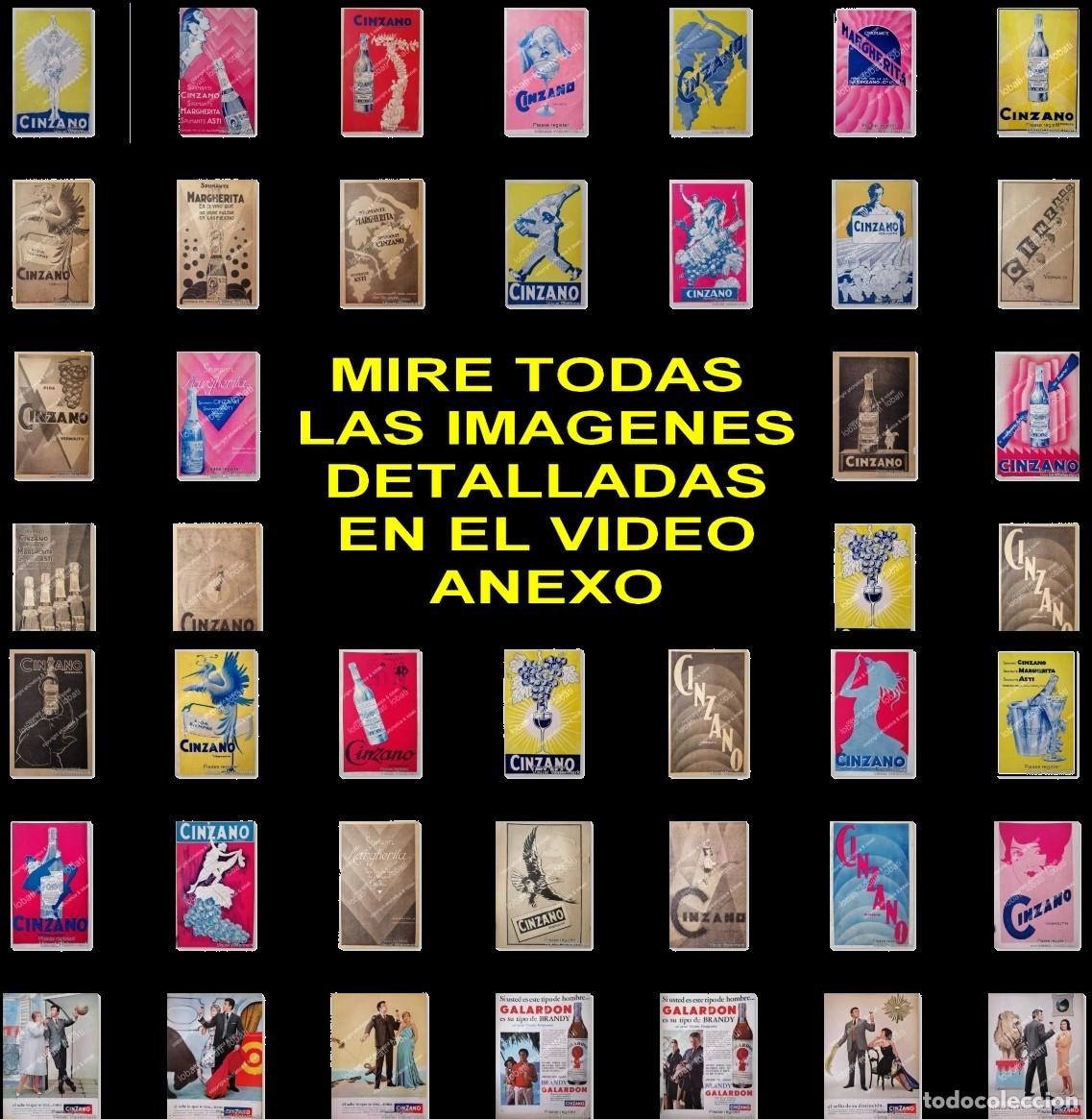 Otros Art&iacute;culos de Coleccionismo en Papel: Coleccion de 55 carteles antiguos originales, VINOS CINZANO, 1920s - 1960s Arte en la publicidad