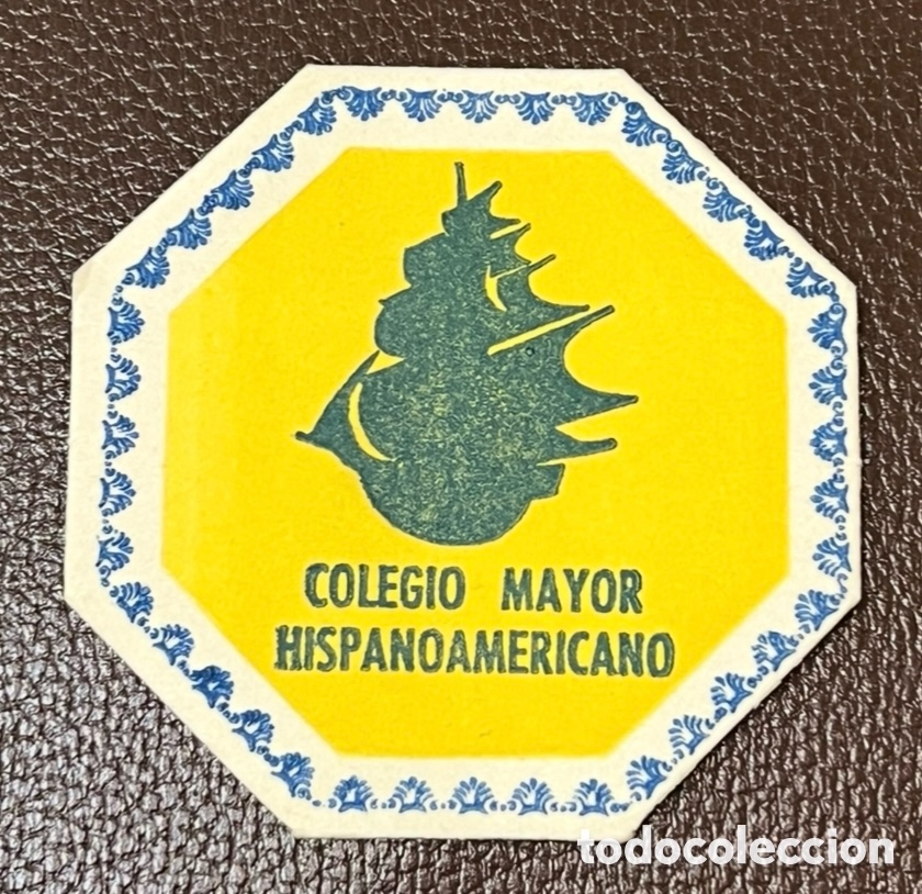Otros Art&iacute;culos de Coleccionismo en Papel: Posavasos. Colegio Mayor Hispanoamericano. Salamanca. A&ntilde;os 70.