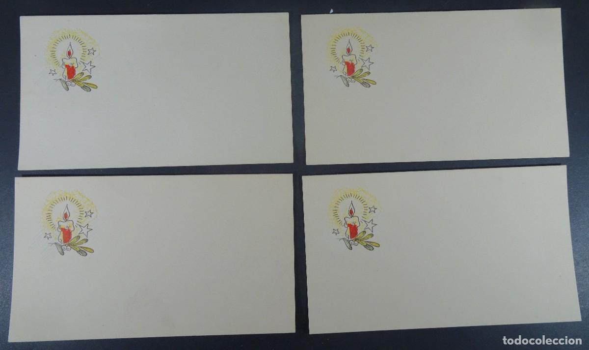 Otros Art&iacute;culos de Coleccionismo en Papel: LOTE DE 4 ANTIGUAS TARJETAS POSTAL FELICITACI&Oacute;N, CON ILUSTRACI&Oacute;N, PARA ESCRIBIR, VER FOTOS