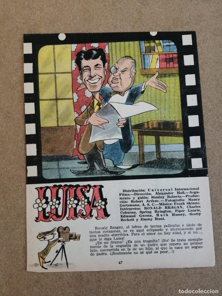 Otros Art&iacute;culos de Coleccionismo en Papel: CRONICA CINE. LUISA (PIPER LAURIE - RONALD REAGAN / EL INVISIBLE HARVEY (JAMES STEWART)