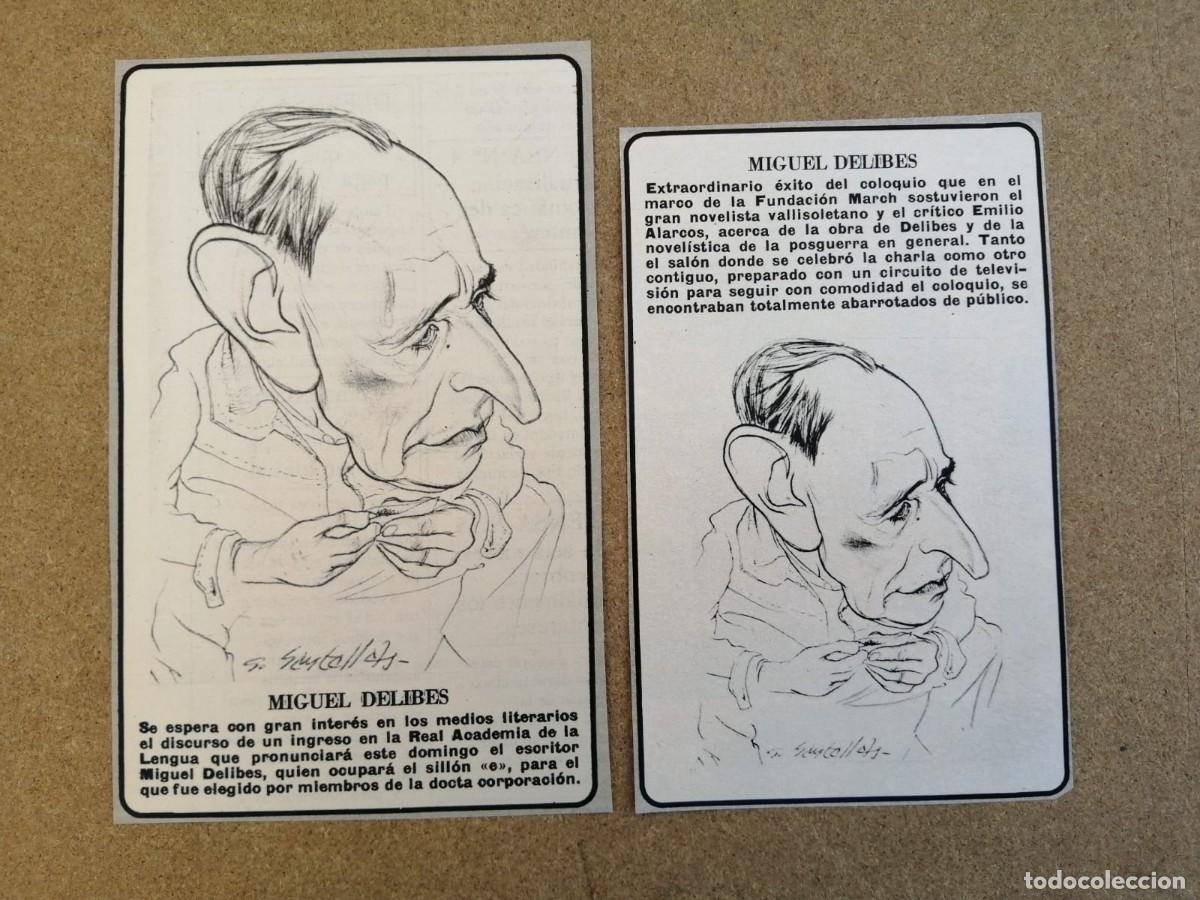 Otros Art&iacute;culos de Coleccionismo en Papel: DOS ARTICULOS DE PRENSA SOBRE MIGUEL DELIBES