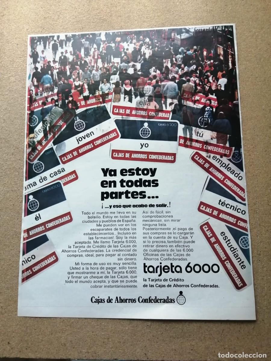 Otros Art&iacute;culos de Coleccionismo en Papel: ANUNCIO. TARJETA 6000 DE CAJAS DE AHORROS CONFEDERADAS