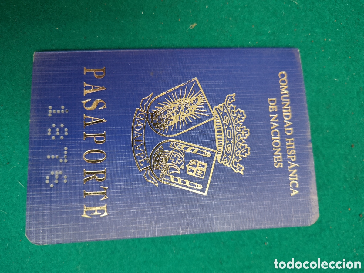 Otros Art&iacute;culos de Coleccionismo en Papel: Rar&iacute;simo y &uacute;nico pasaporte comunidad Hisp&aacute;nica de Naciones