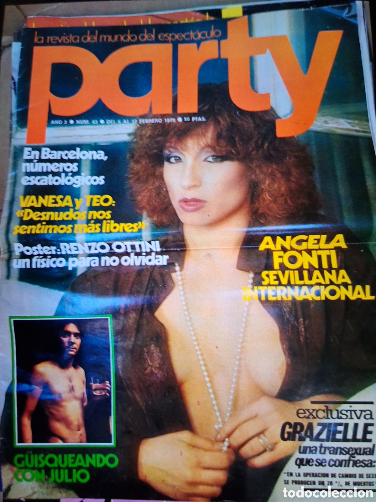 Otros Art&iacute;culos de Coleccionismo en Papel: Party la revista del mundo del espect&aacute;culo n&uacute;mero 43 (6/2/1978) Angela Fonti