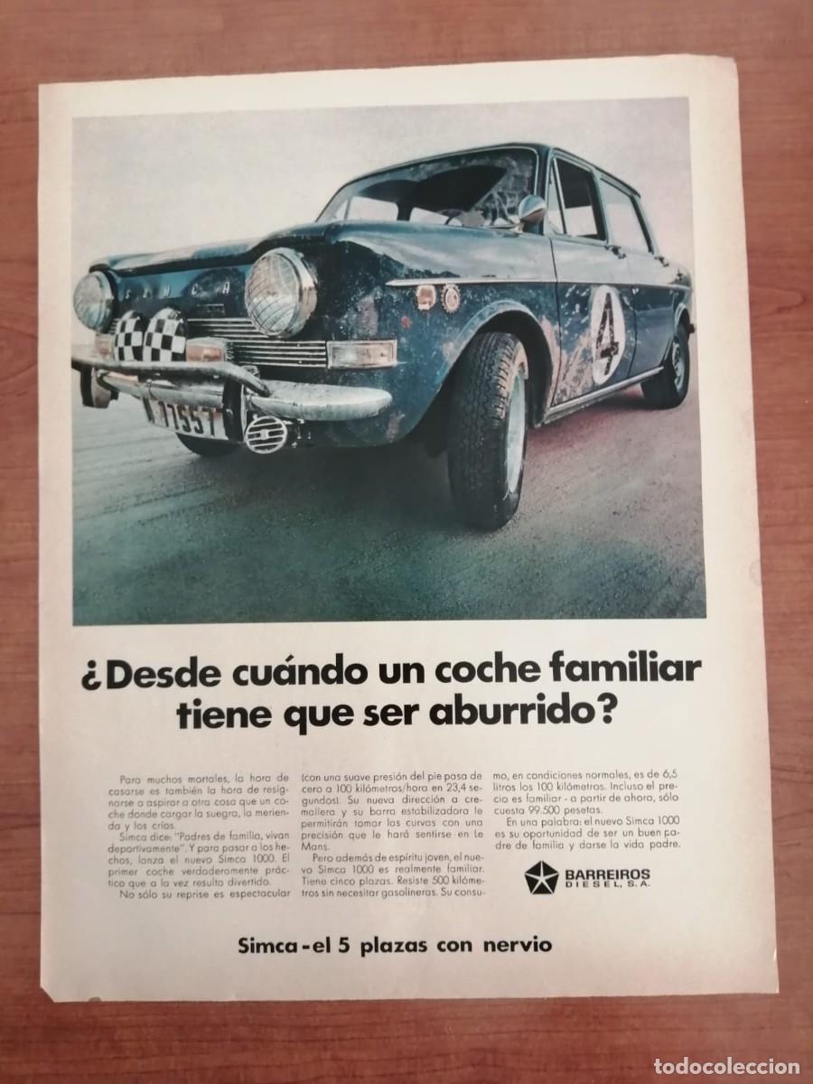 Otros Art&iacute;culos de Coleccionismo en Papel: ANUNCIO. SIMCA,EL 5 PLAZAS CON NERVIO. BARREIROS, DIESEL S.A.