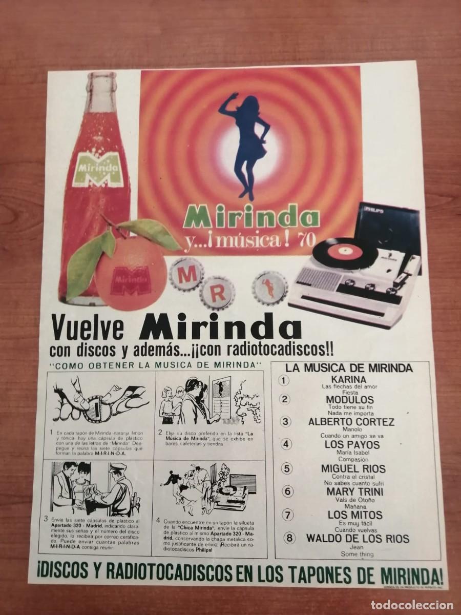 Otros Art&iacute;culos de Coleccionismo en Papel: ANUNCIO. MIRINDA Y... MUSICA