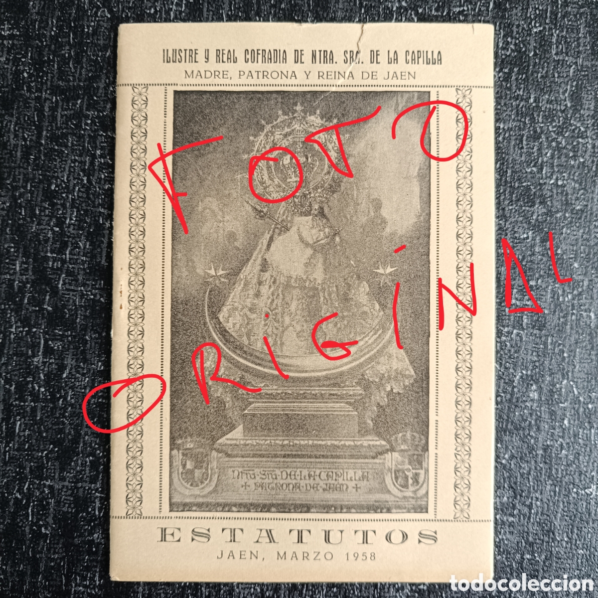 Otros Art&iacute;culos de Coleccionismo en Papel: Estatutos antiguos Virgen de la Capilla Jaen