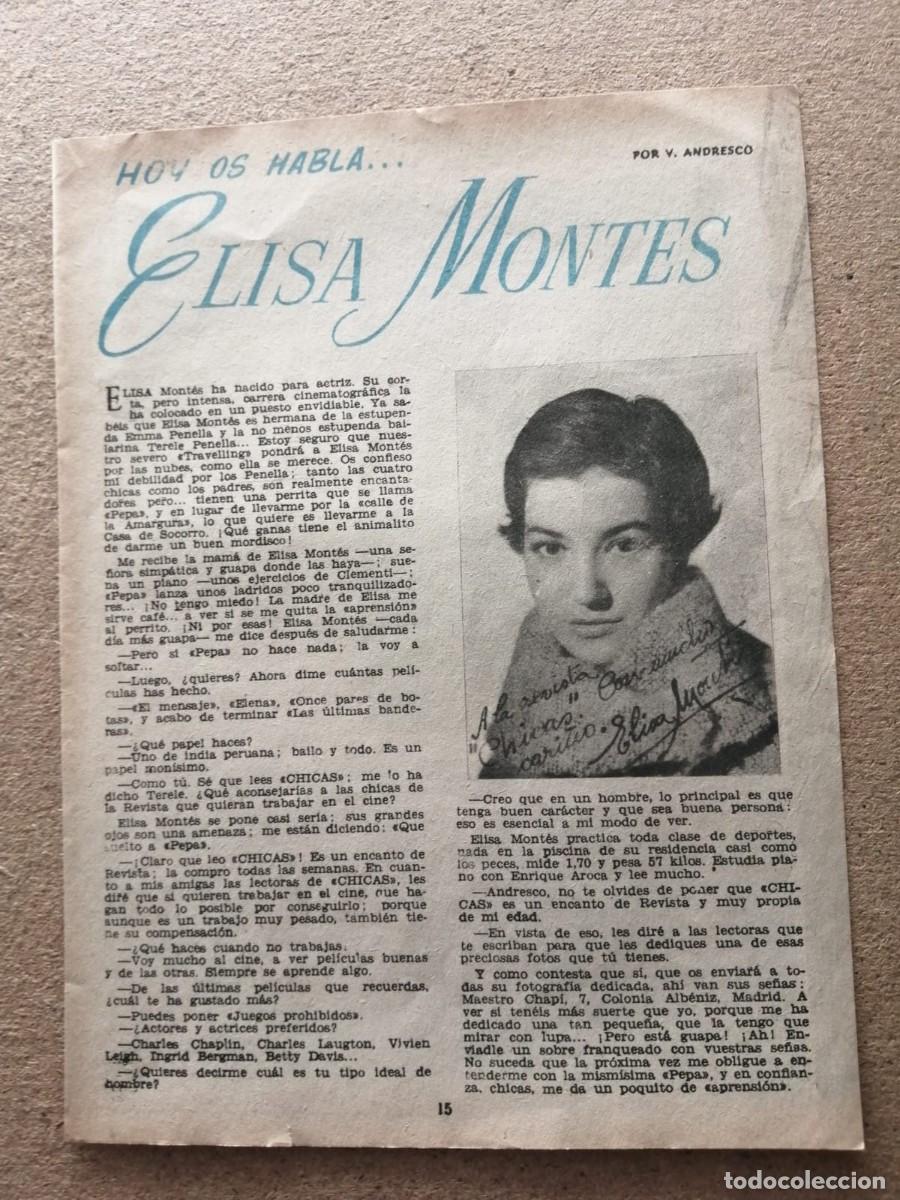 Otros Art&iacute;culos de Coleccionismo en Papel: ENTREVISTA A ELISA MONTES (REVISTA CHICAS)