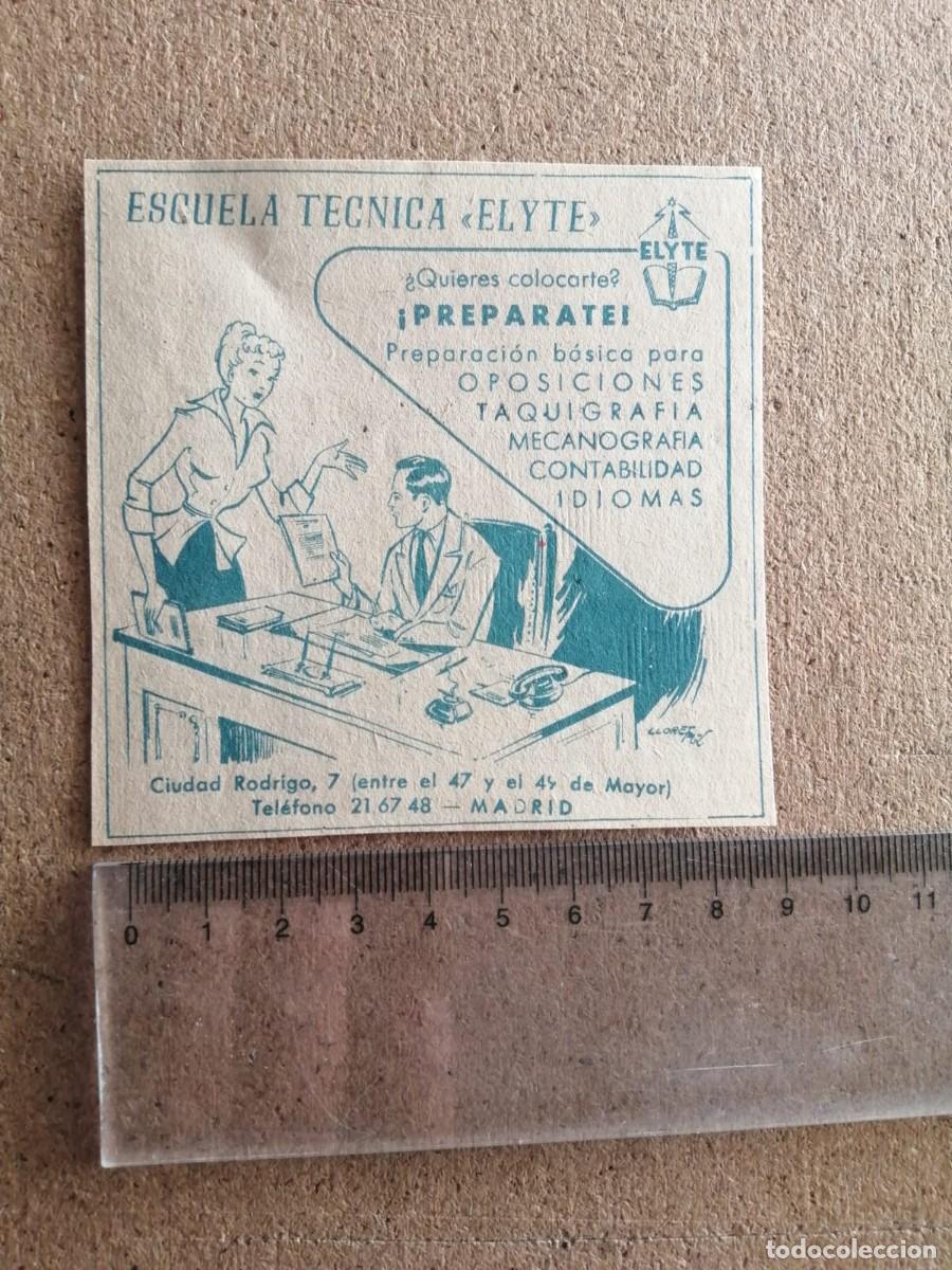 Otros Art&iacute;culos de Coleccionismo en Papel: ANUNCIO. ESCUELA TECNICA ELYTE, OPOSICIONES - TAQUIGRAFIA - MECANOGRAFIA -...