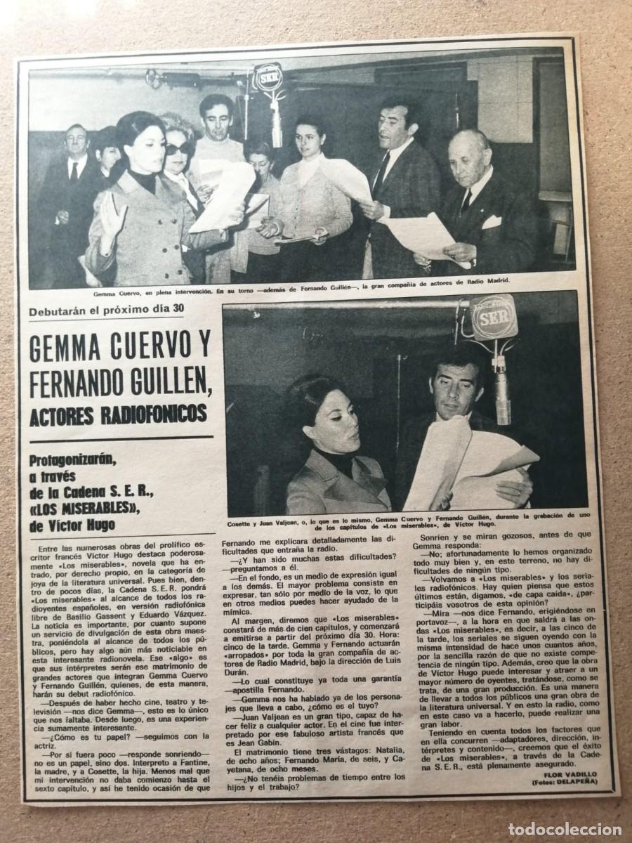 Otros Art&iacute;culos de Coleccionismo en Papel: REPORTAJE. FERNANDO GUILLEN Y GEMMA CUERVO, ACTORES RADIOFONICOS