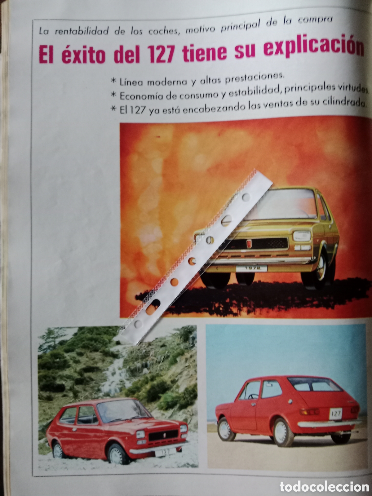 Otros Art&iacute;culos de Coleccionismo en Papel: Reportaje autom&oacute;vil Seat 127 de 1972