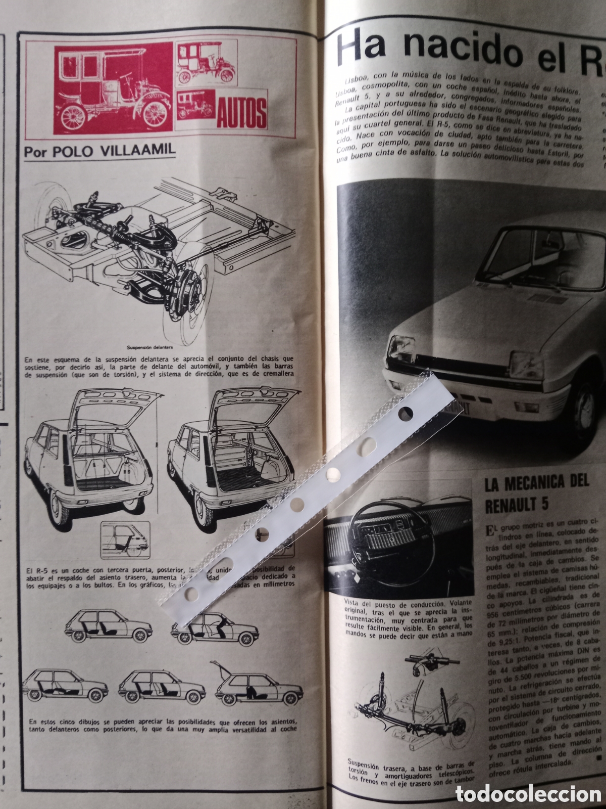 Otros Art&iacute;culos de Coleccionismo en Papel: Reportaje autom&oacute;vil Renault 5 de 1972