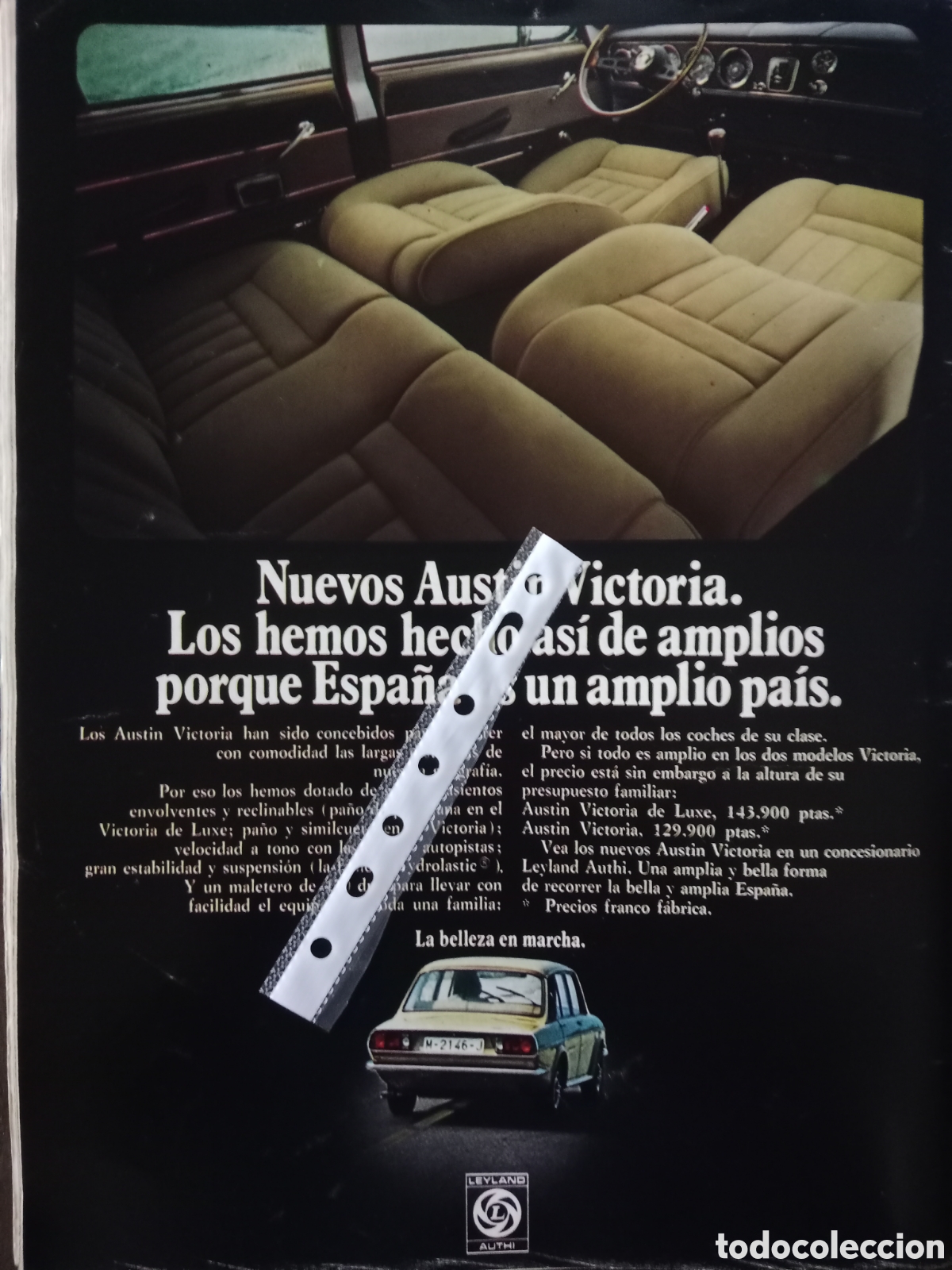 Otros Art&iacute;culos de Coleccionismo en Papel: Publicidad autom&oacute;vil Austin victoria authi de 1972