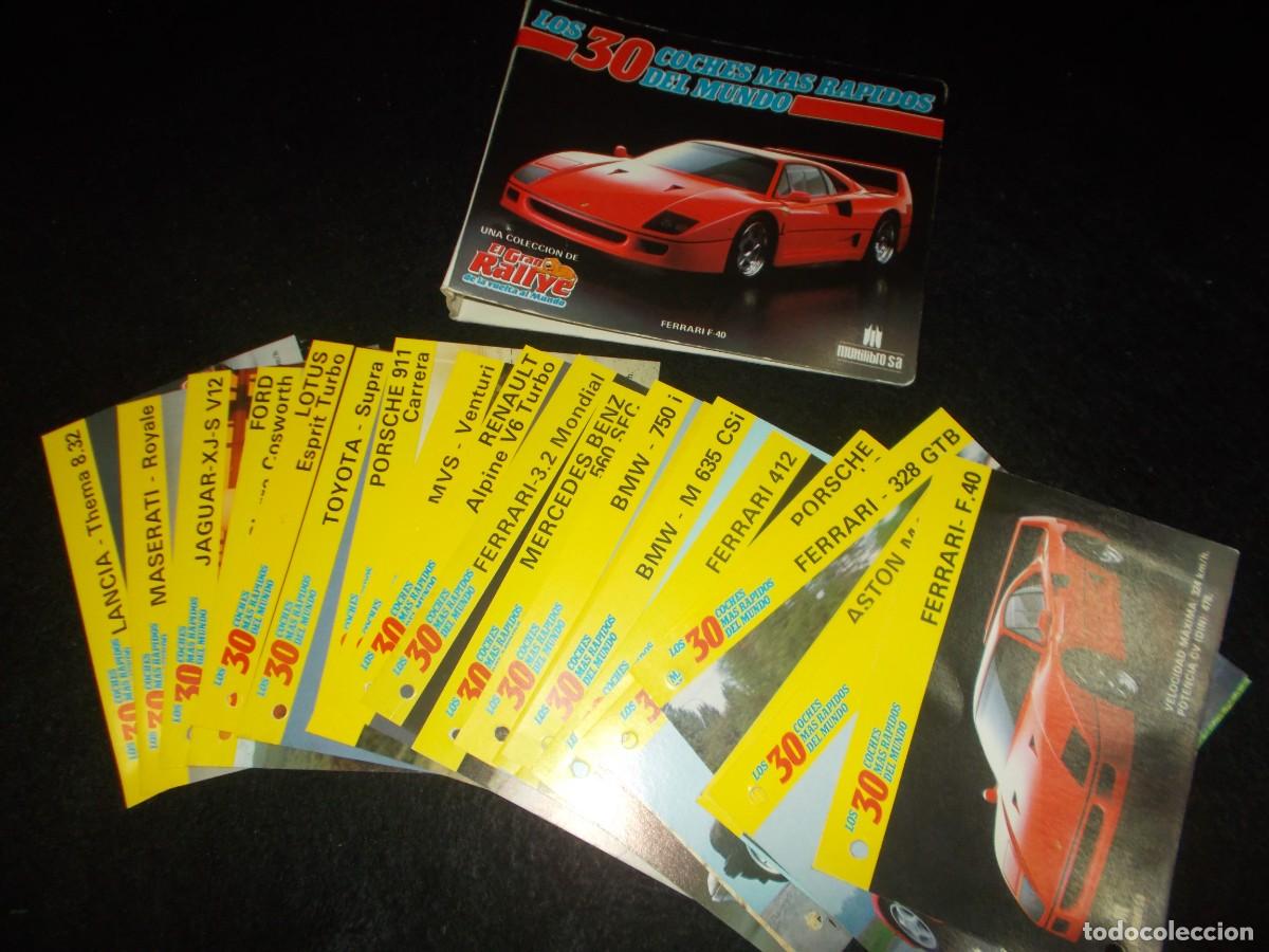 Otros Art&iacute;culos de Coleccionismo en Papel: Carpeta LOS 30 COCHES M&Aacute;S R&Aacute;PIDOS DEL MUNDO con 26 Fichas. Colecci&oacute;n El Gran rallye. Multilibro