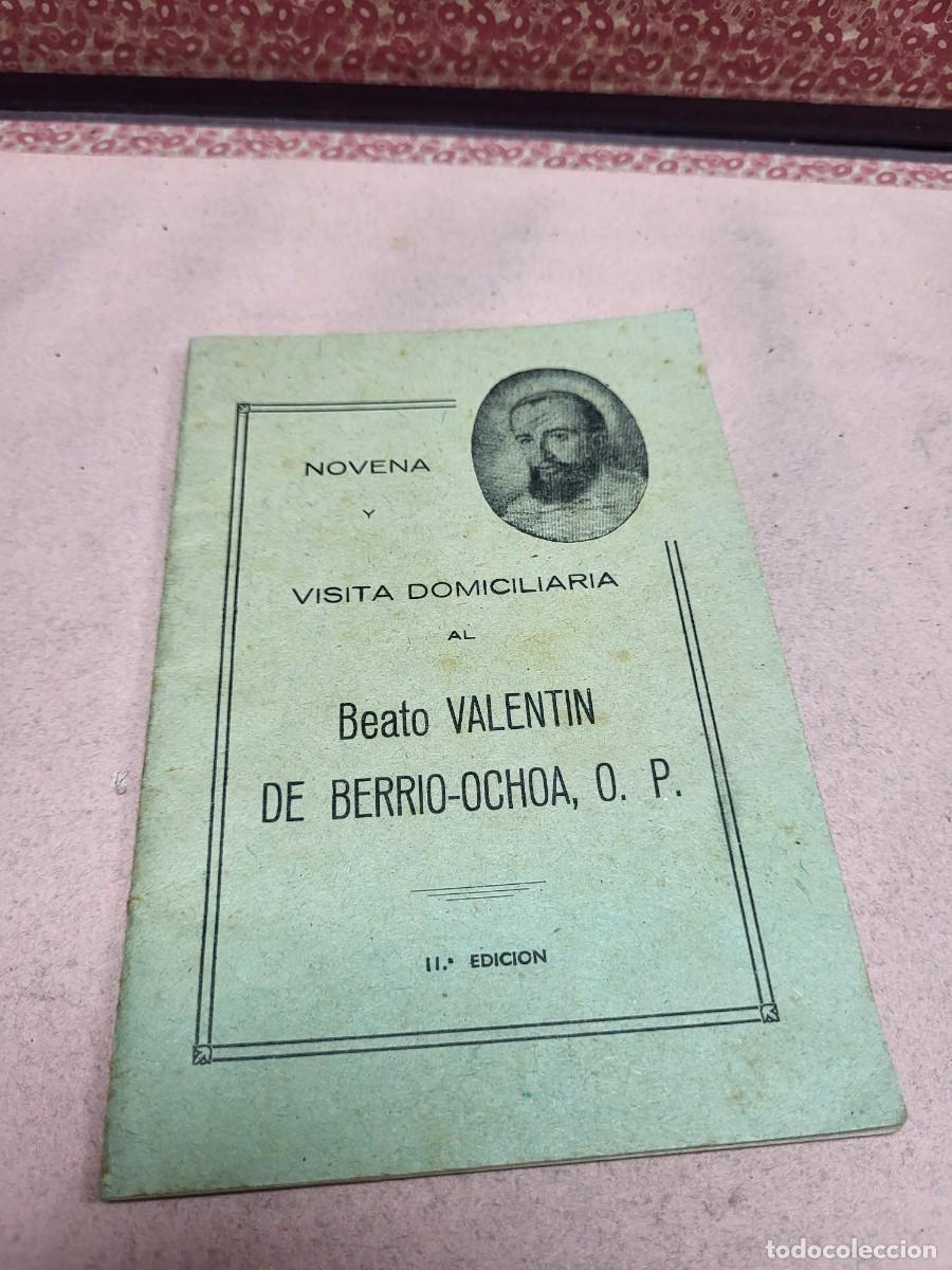 Altri oggetti di carta: ANTIGUA NOVENA RELIGIOSA VISITA DOMICILIARIA BEATO VALENTIN BERRIO OCHOA