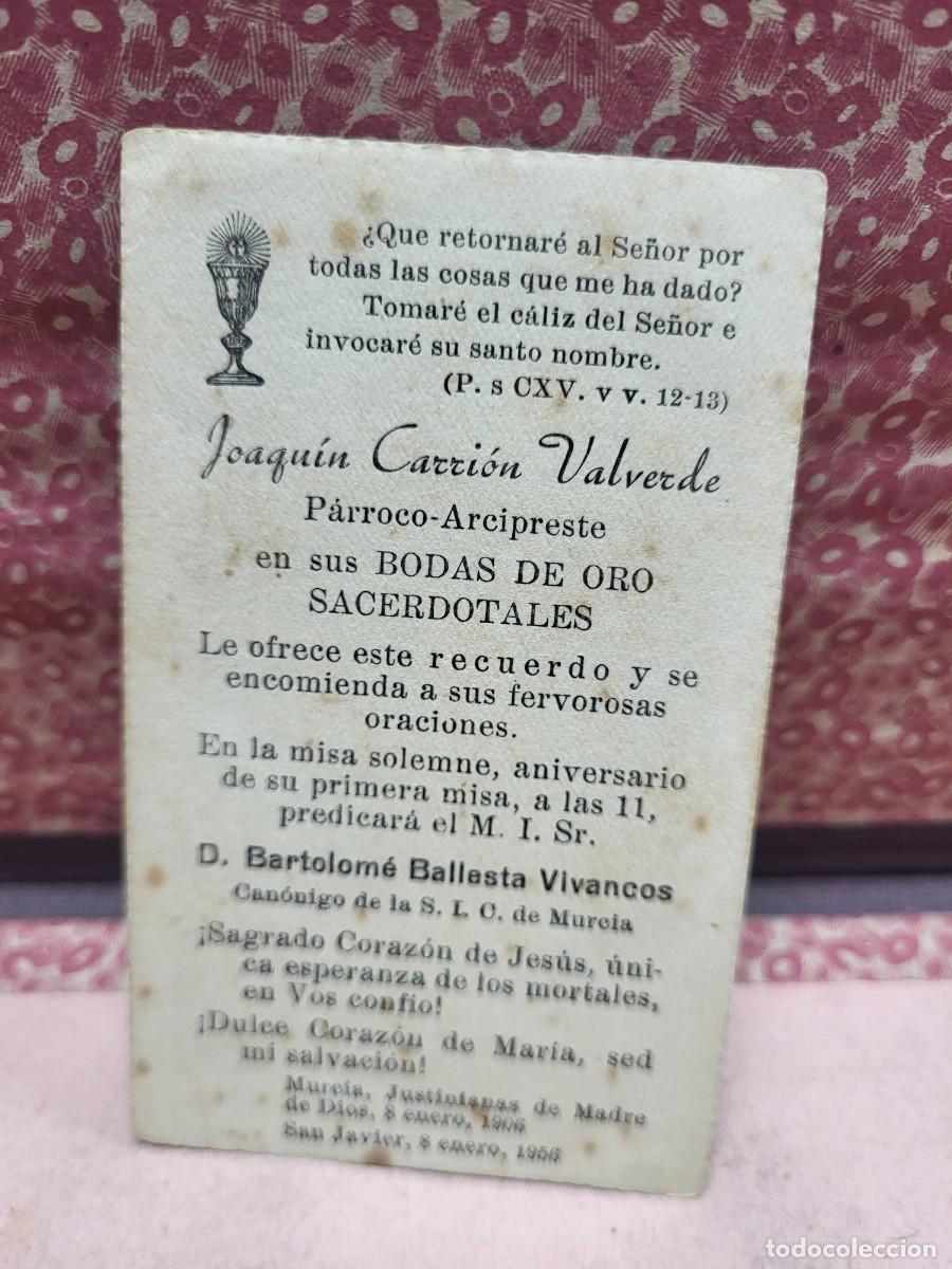 Otros Art&iacute;culos de Coleccionismo en Papel: ANTIGUA ESTAMPA RELIGIOSA BODAS ORO PRIMERA MISA CARRION VALVERDE SAN JAVIER MAR MENOR MURCIA