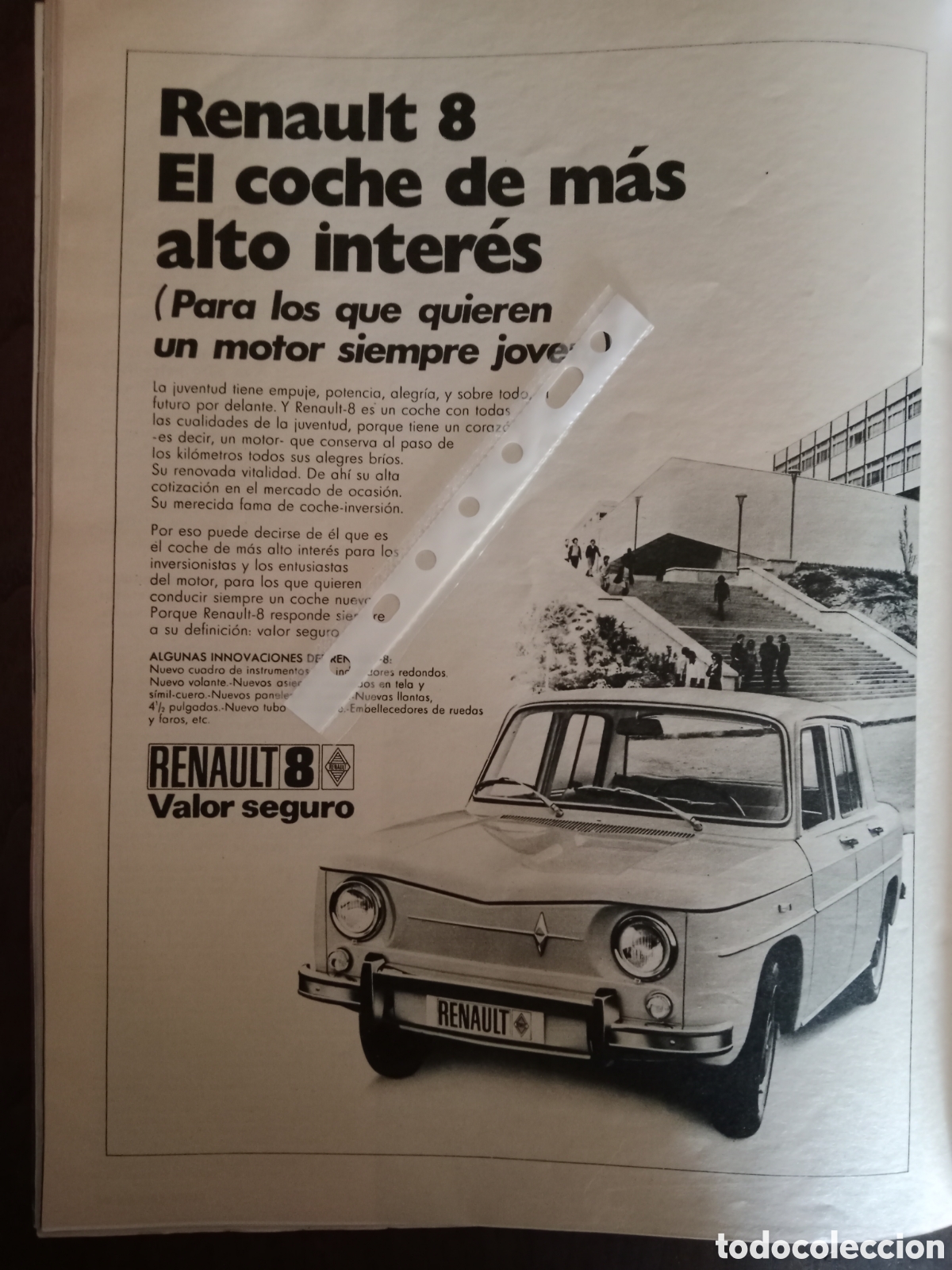 Otros Art&iacute;culos de Coleccionismo en Papel: Publicidad autom&oacute;vil Renault 8 de 1971