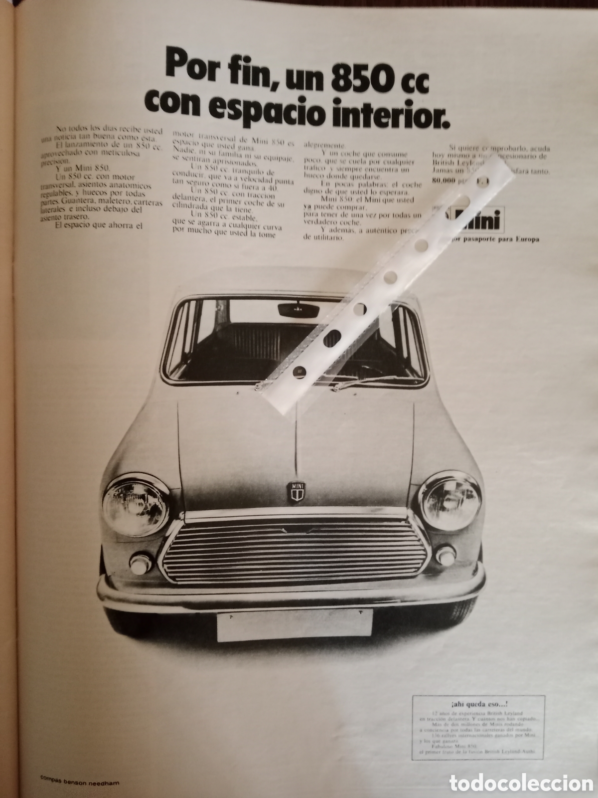 Otros Art&iacute;culos de Coleccionismo en Papel: Publicidad autom&oacute;vil mini authi de 1970