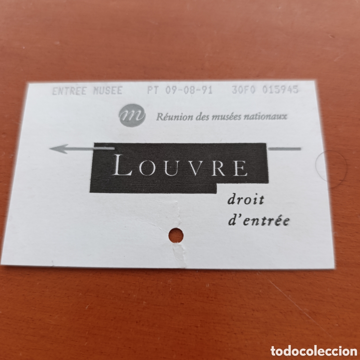 Otros Art&iacute;culos de Coleccionismo en Papel: Antigua entrada Museo del Louvre en Par&iacute;s, 1991