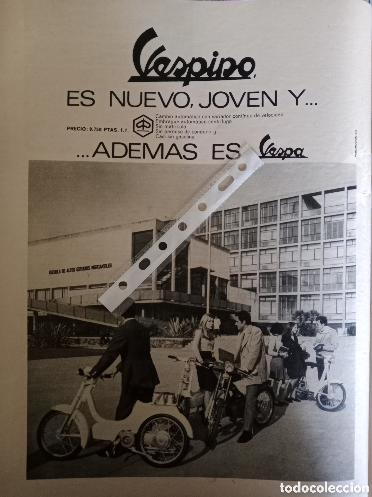 Altri oggetti di carta: Publicidad ciclomotor vespino vespa de 1968