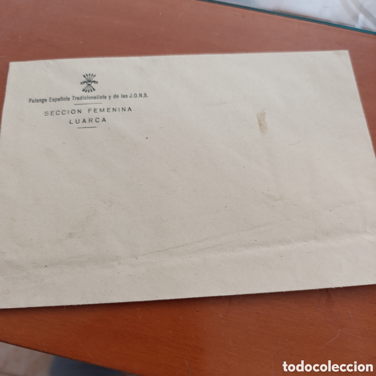 Otros Art&iacute;culos de Coleccionismo en Papel: Luarca,Falange Espa&ntilde;ola,y de las J.O.N.S,Secci&oacute;n femenina,sobre con membrete