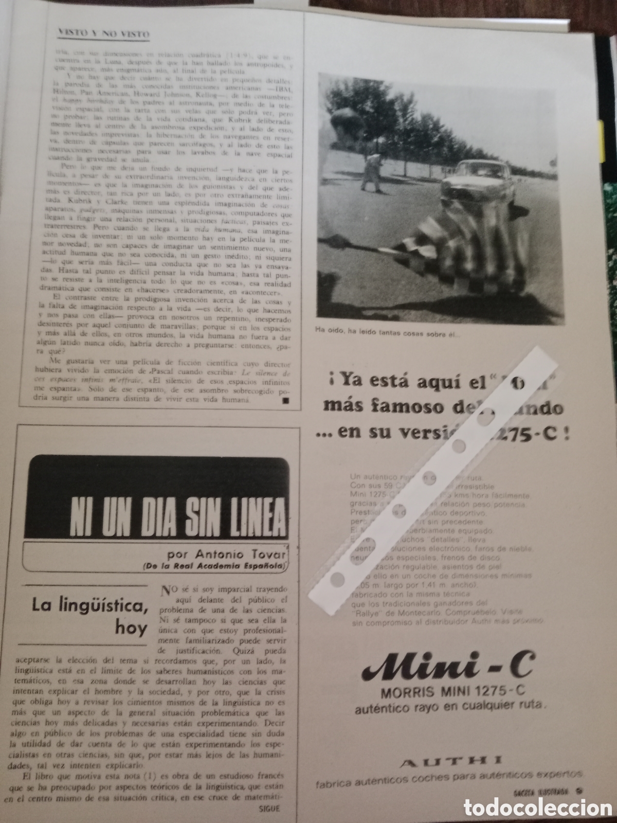 Otros Art&iacute;culos de Coleccionismo en Papel: Publicidad autom&oacute;vil mini authi de 1968