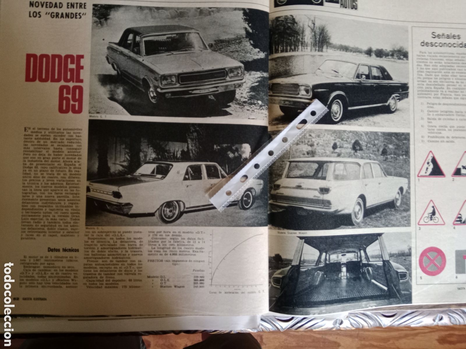 Otros Art&iacute;culos de Coleccionismo en Papel: Reportaje autom&oacute;vil Dodge dart de 1968 Barreiros