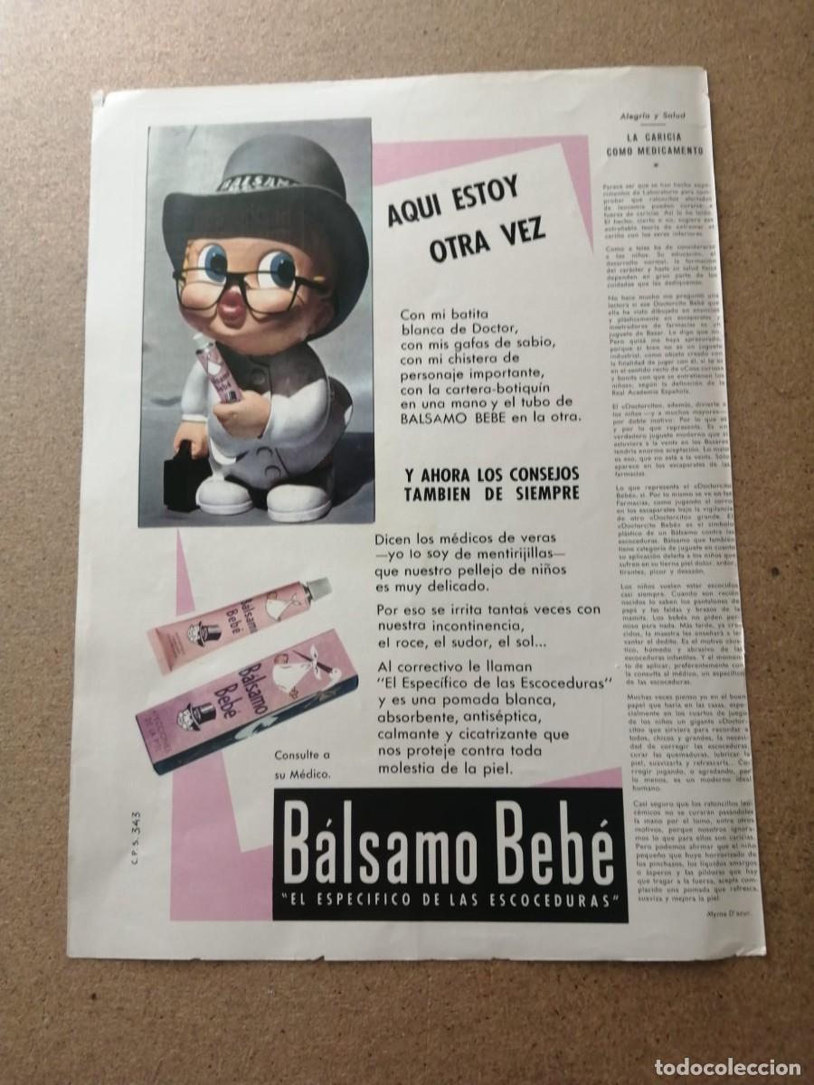 Altri oggetti di carta: ANUNCIO. BALSAMO BEBE (A&Ntilde;OS 60)