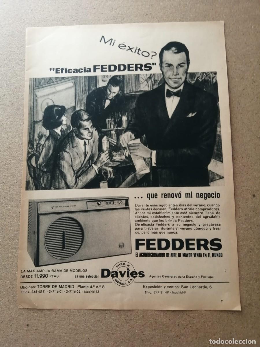 Altri oggetti di carta: ANUNCIO. ACONDICIONADOR DE AIRE FEDDERS
