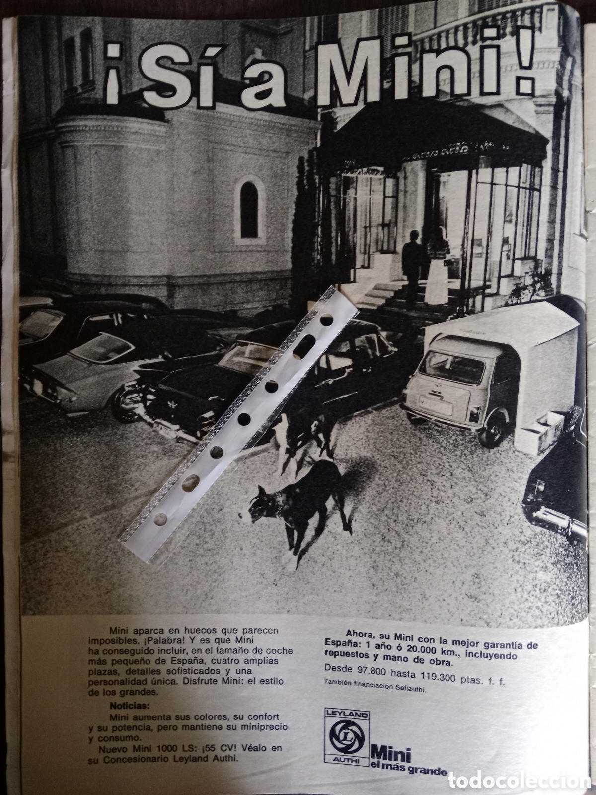 Altri oggetti di carta: Publicidad autom&oacute;vil mini authi de 1974