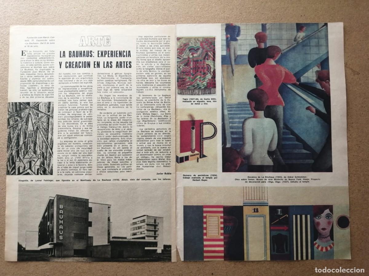 Otros Art&iacute;culos de Coleccionismo en Papel: REPORTAJE. ARTE, LA BAUHAUS, EXPERIENCIA Y CREACION EN LAS ARTES