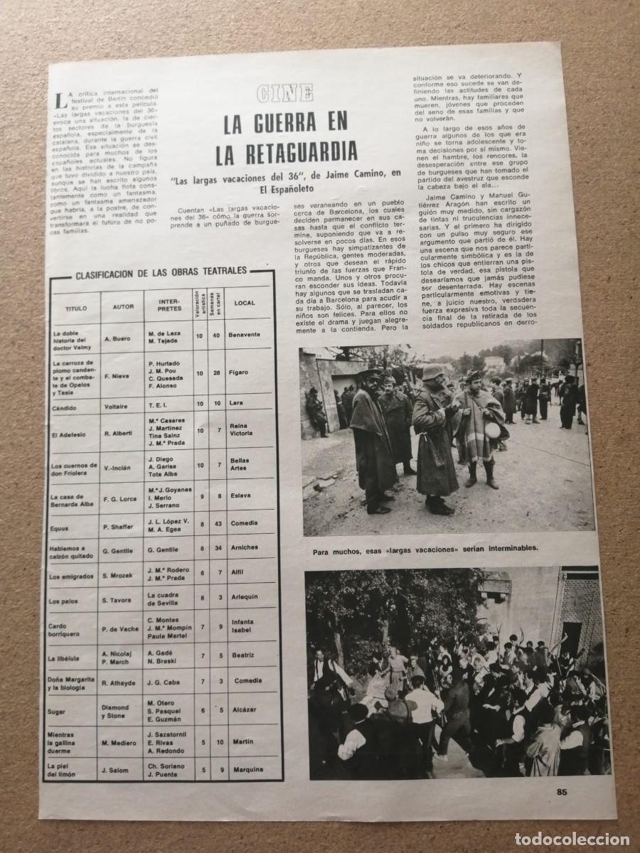 Otros Art&iacute;culos de Coleccionismo en Papel: CRITICA CINEMATOGRAFICA. LAS LARGAS VACACIONES DEL 36 (JAIME CAMINO) - MISSISSIPPI (ARTHUR PENN)