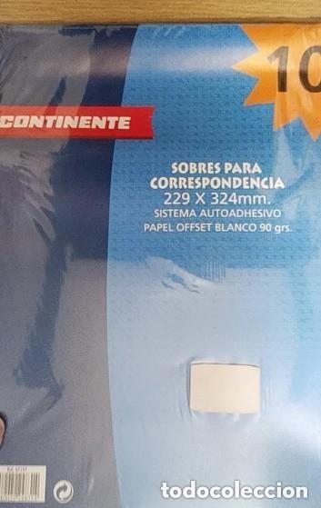 Otros Art&iacute;culos de Coleccionismo en Papel: PAQUETE SIN ABRIR - 10 SOBRES PARA CORRESPONDENCIA 229 X 324 mm CONTINENTE