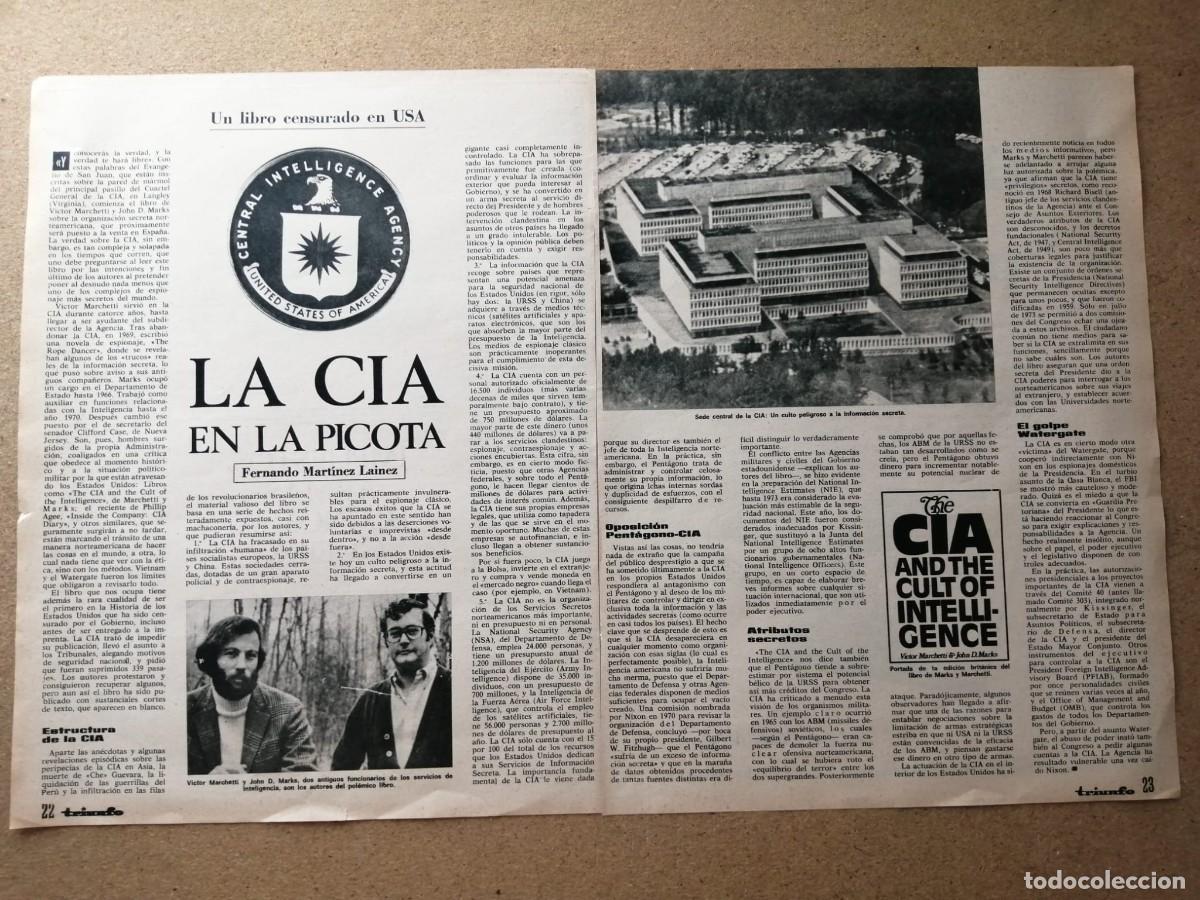 Otros Art&iacute;culos de Coleccionismo en Papel: REPORTAJE. LA CIA EN LA PICOTA