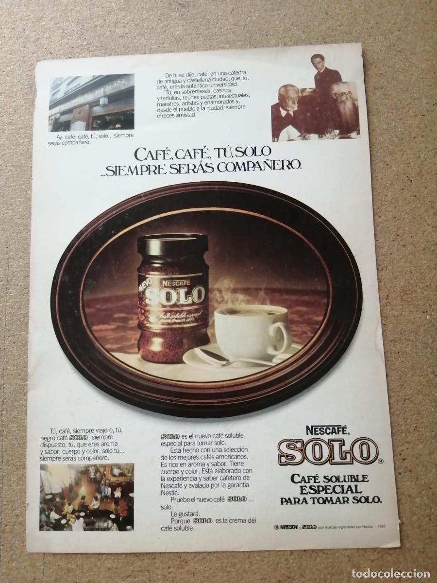 Otros Art&iacute;culos de Coleccionismo en Papel: ANUNCIO. NESCAFE SOLO