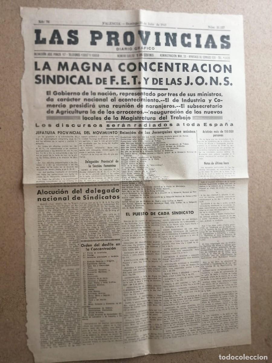 Otros Art&iacute;culos de Coleccionismo en Papel: NOTICIA DE PRENSA. LA MAGNA CONCENTRACION SINDICAL DE FET Y JONS (1941)