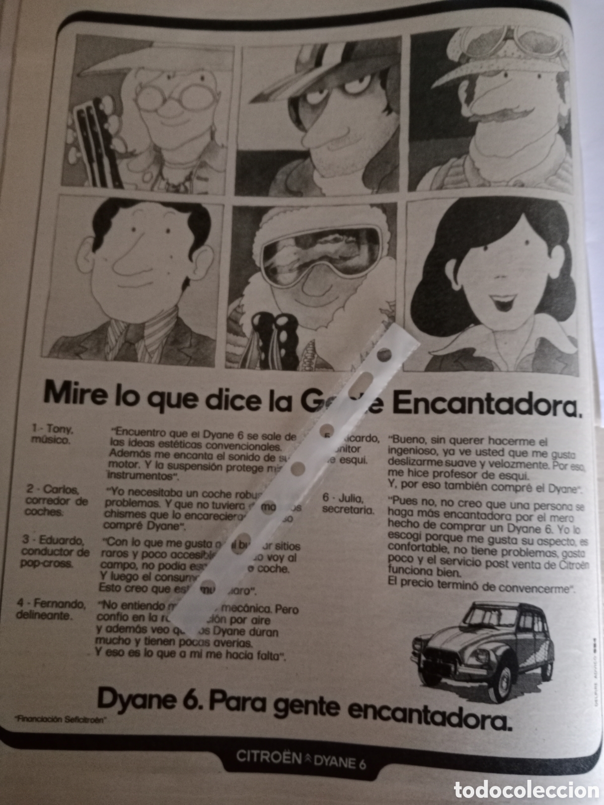 Otros Art&iacute;culos de Coleccionismo en Papel: Publicidad autom&oacute;vil Citroen dyane 6 de 1974