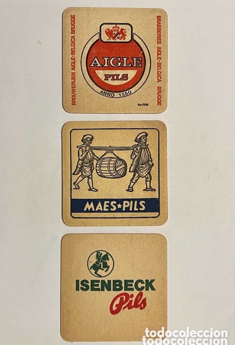 Otros Art&iacute;culos de Coleccionismo en Papel: POSAVASOS ANTIGUOS (3) Cervezas Belgas
