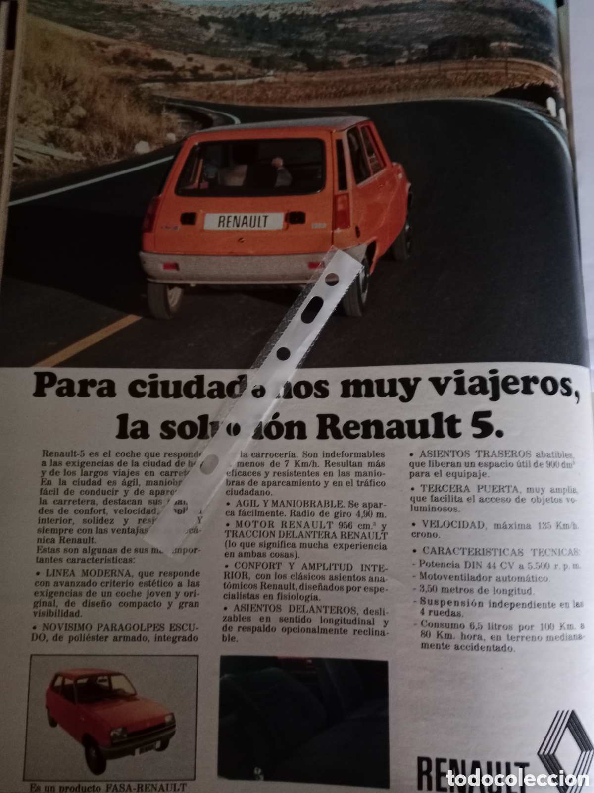 Otros Art&iacute;culos de Coleccionismo en Papel: Publicidad autom&oacute;vil Renault 5 de 1973