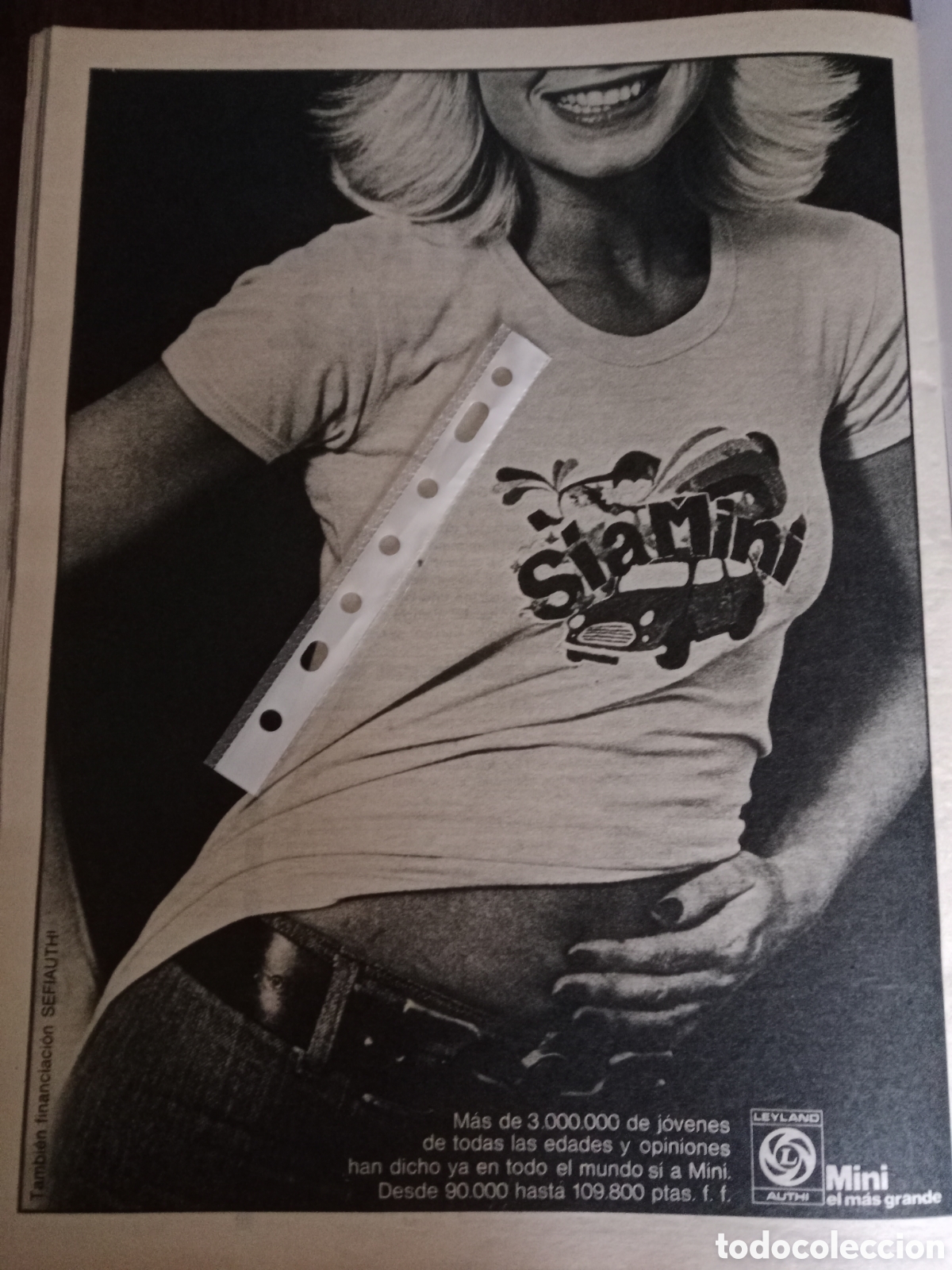 Otros Art&iacute;culos de Coleccionismo en Papel: Publicidad autom&oacute;vil mini authi de 1973
