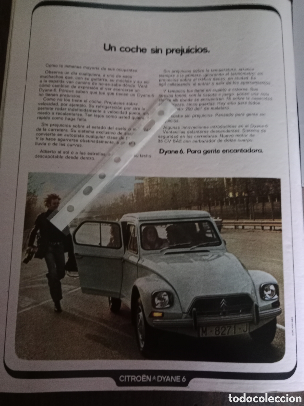 Otros Art&iacute;culos de Coleccionismo en Papel: Publicidad autom&oacute;vil Citroen dyane de 1973